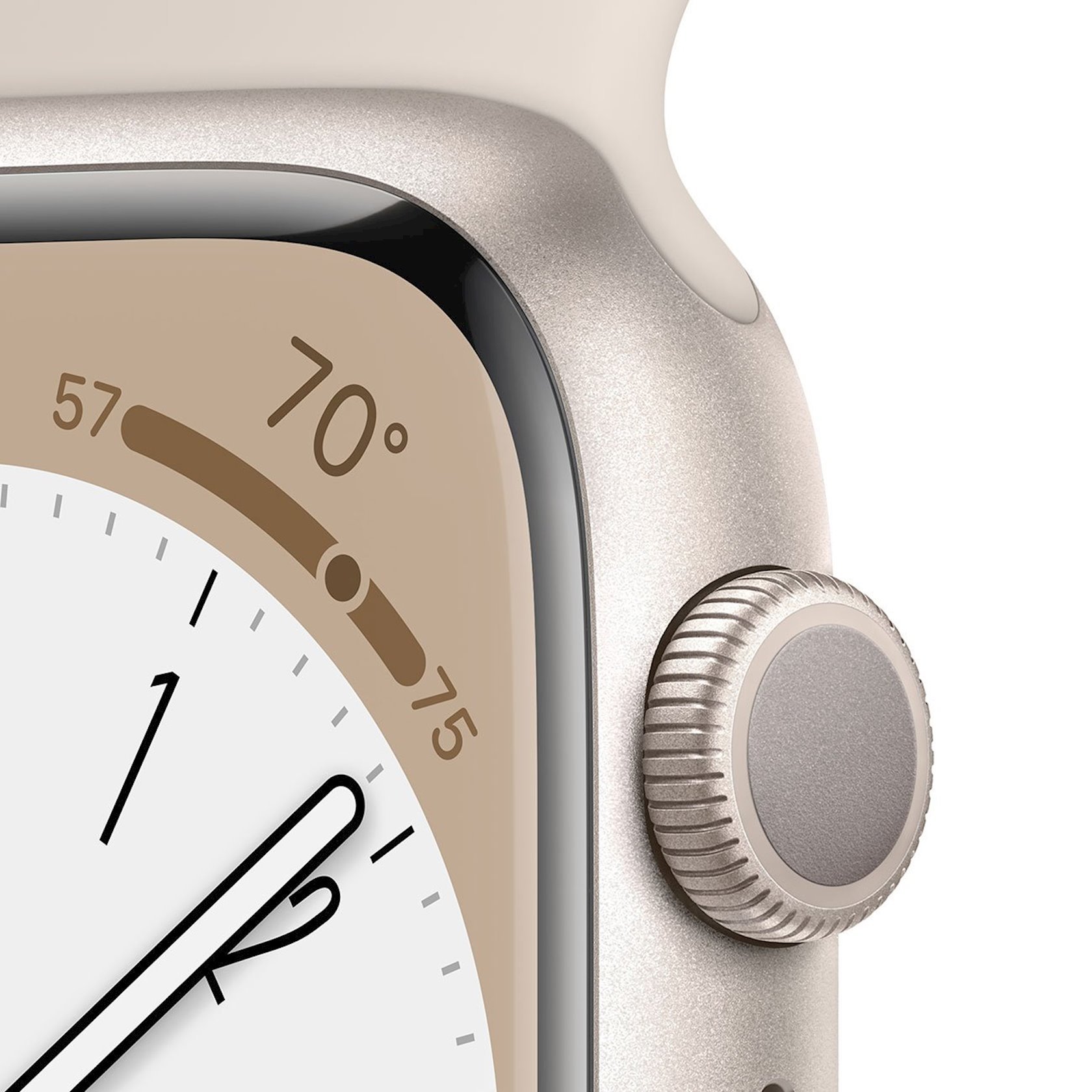 Smart saat Apple Watch Series 8 GPS 45mm Starlight Aluminium Case with Starlight Sport Band Regular 