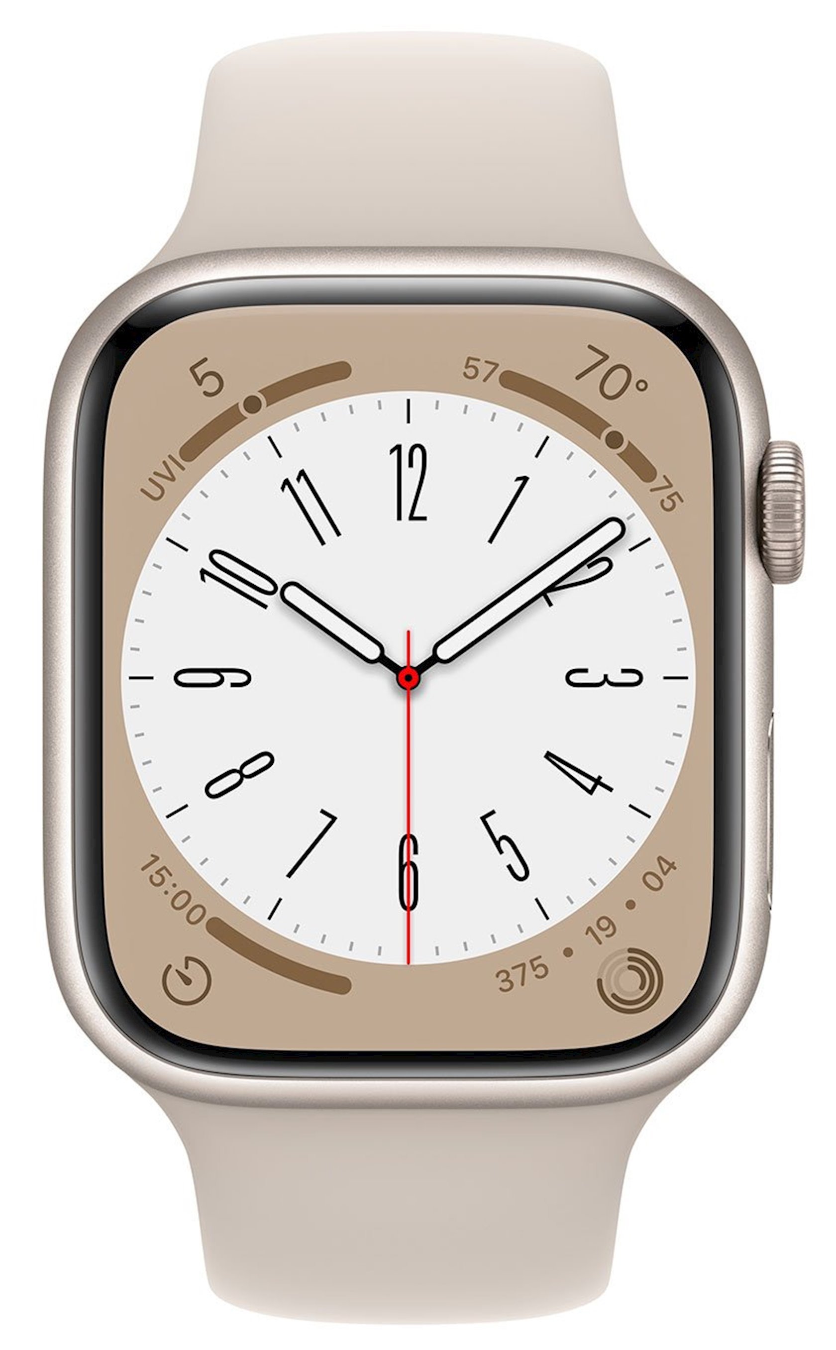Smart saat Apple Watch Series 8 GPS 45mm Starlight Aluminium Case with Starlight Sport Band Regular 