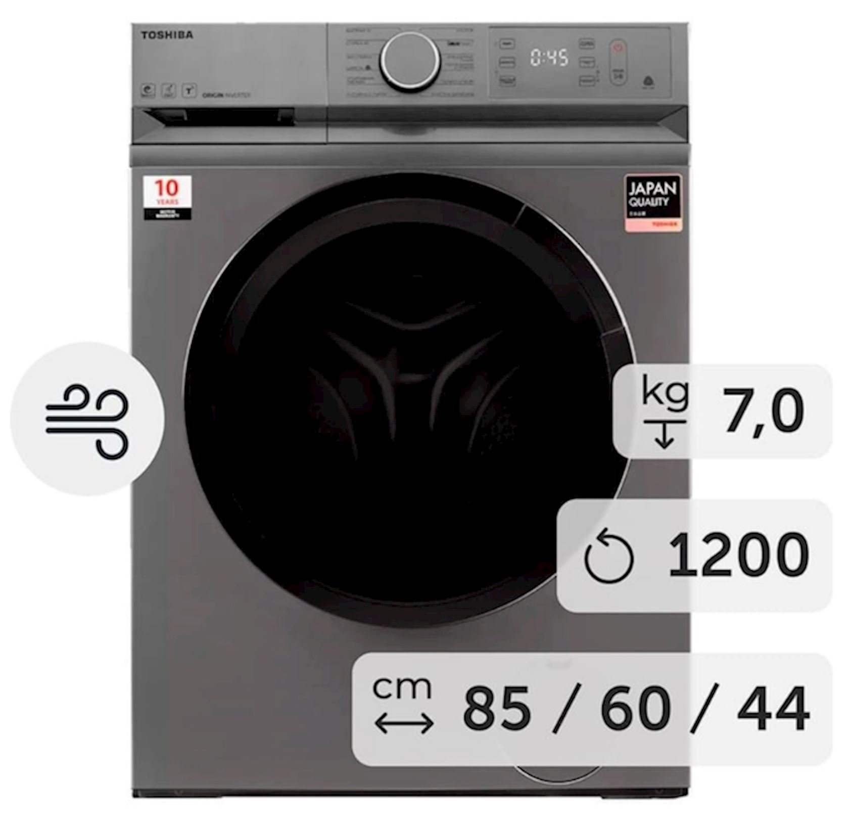 Paltaryuyan maşın Toshiba TW-BL70A2UZ(SS)