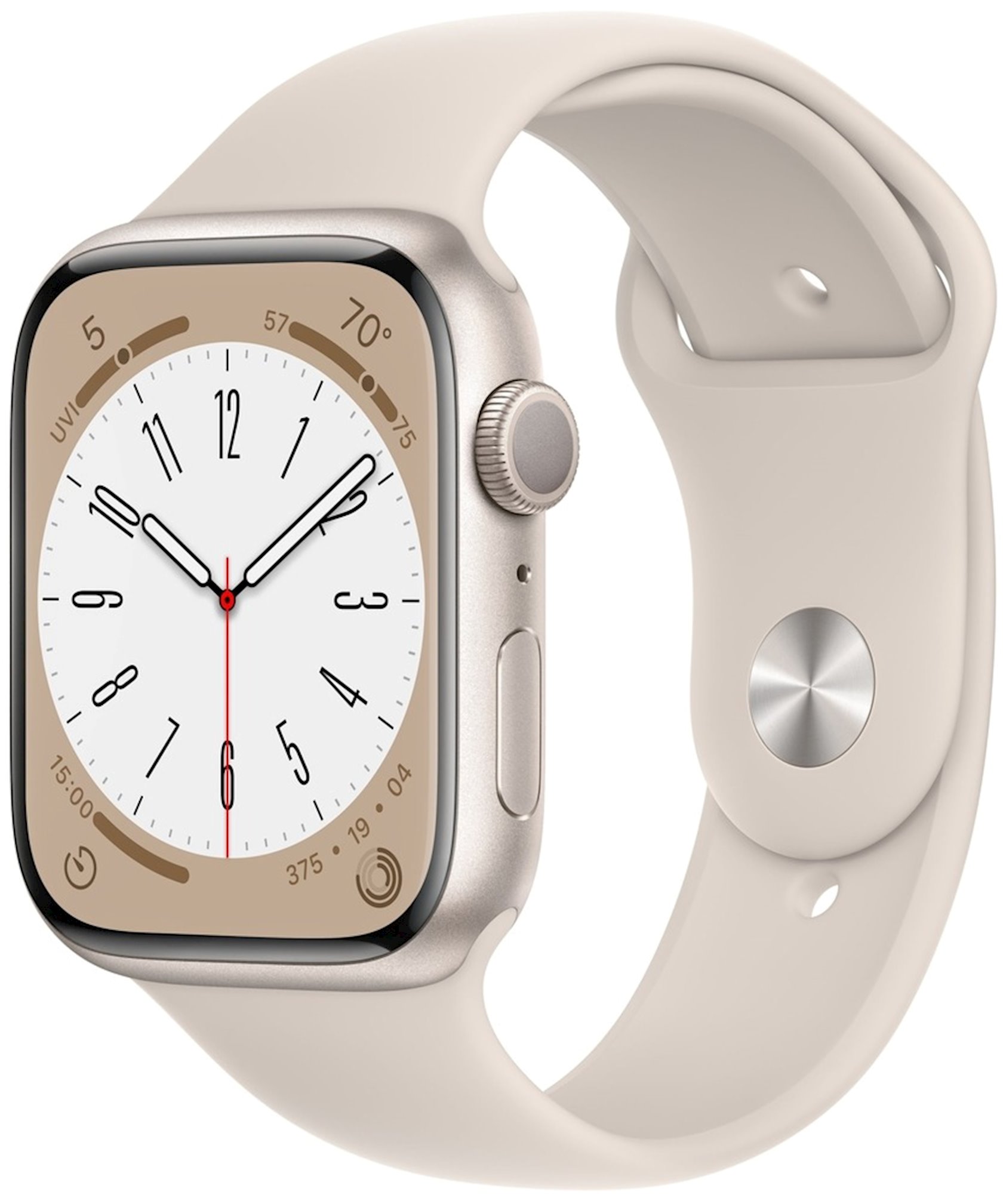 Ağıllı saat Apple Watch Series 8 GPS 41mm Starlight Aluminium Case with Starlight Sport Band