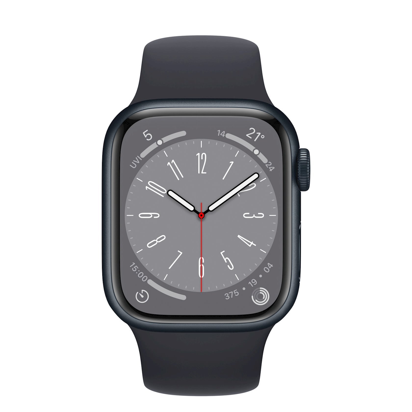 Ağıllı saat Apple Watch Series 8 GPS 41mm Midnight Aluminium Case with Midnight Sport Band (MNP53GK/