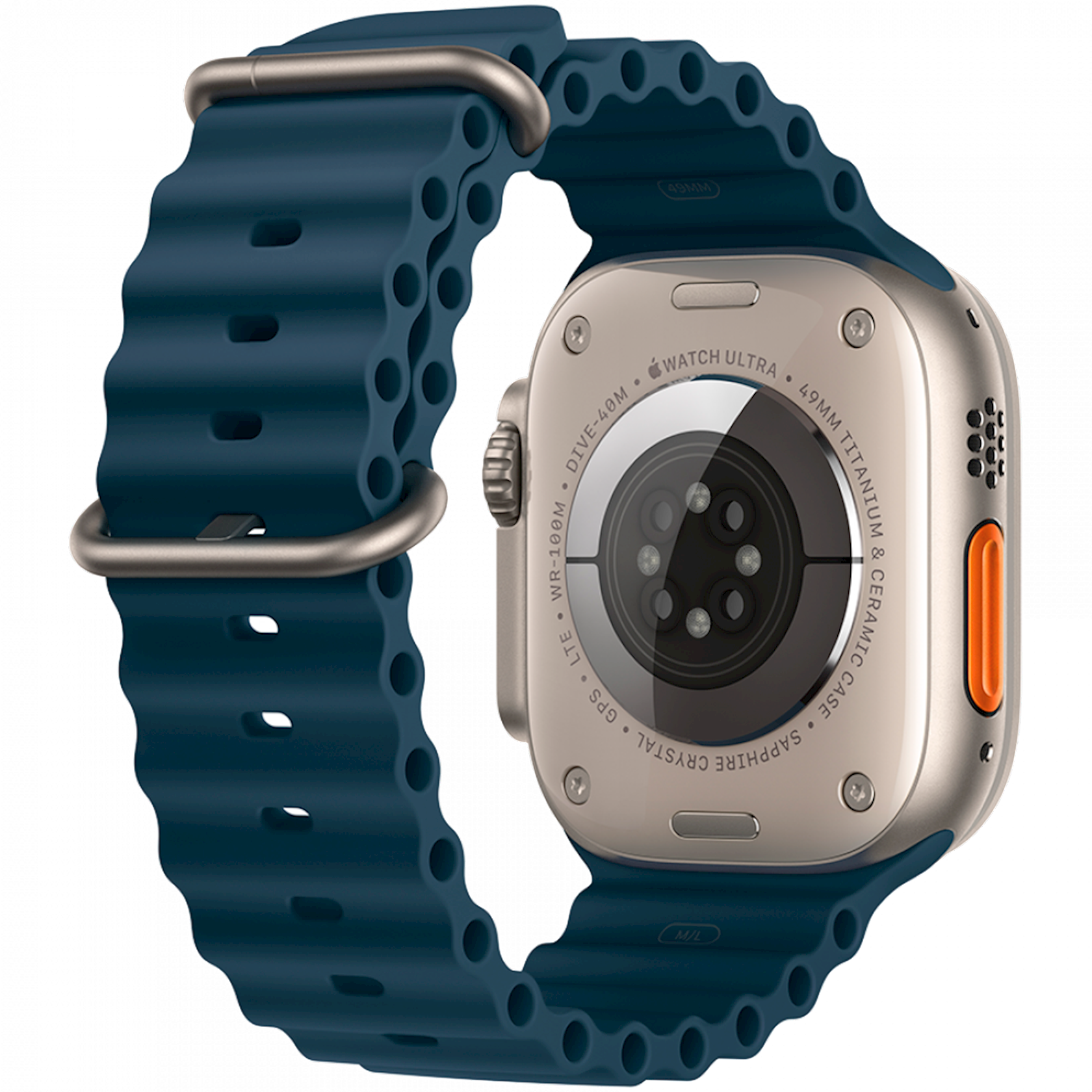 Ağıllı saat Apple Watch Ultra 2 GPS + Cellular 49mm Titanium Case with Blue Ocean Band