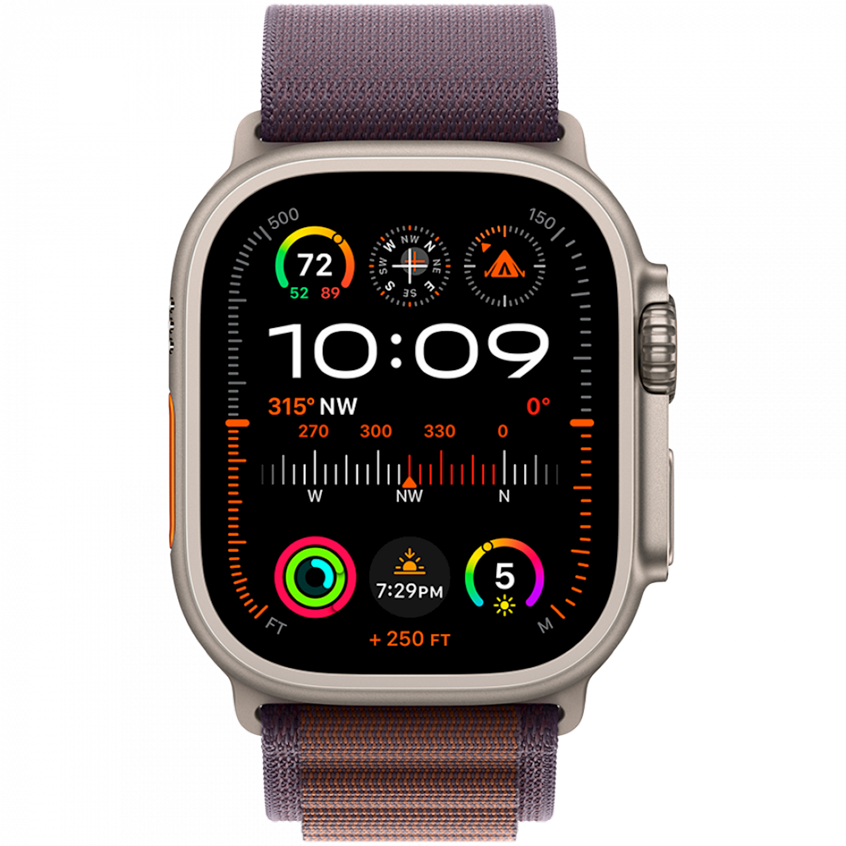 Ağıllı saat Apple Watch Ultra 2 GPS + Cellular 49mm Titanium Case with Indigo Alpine Loop - Medium