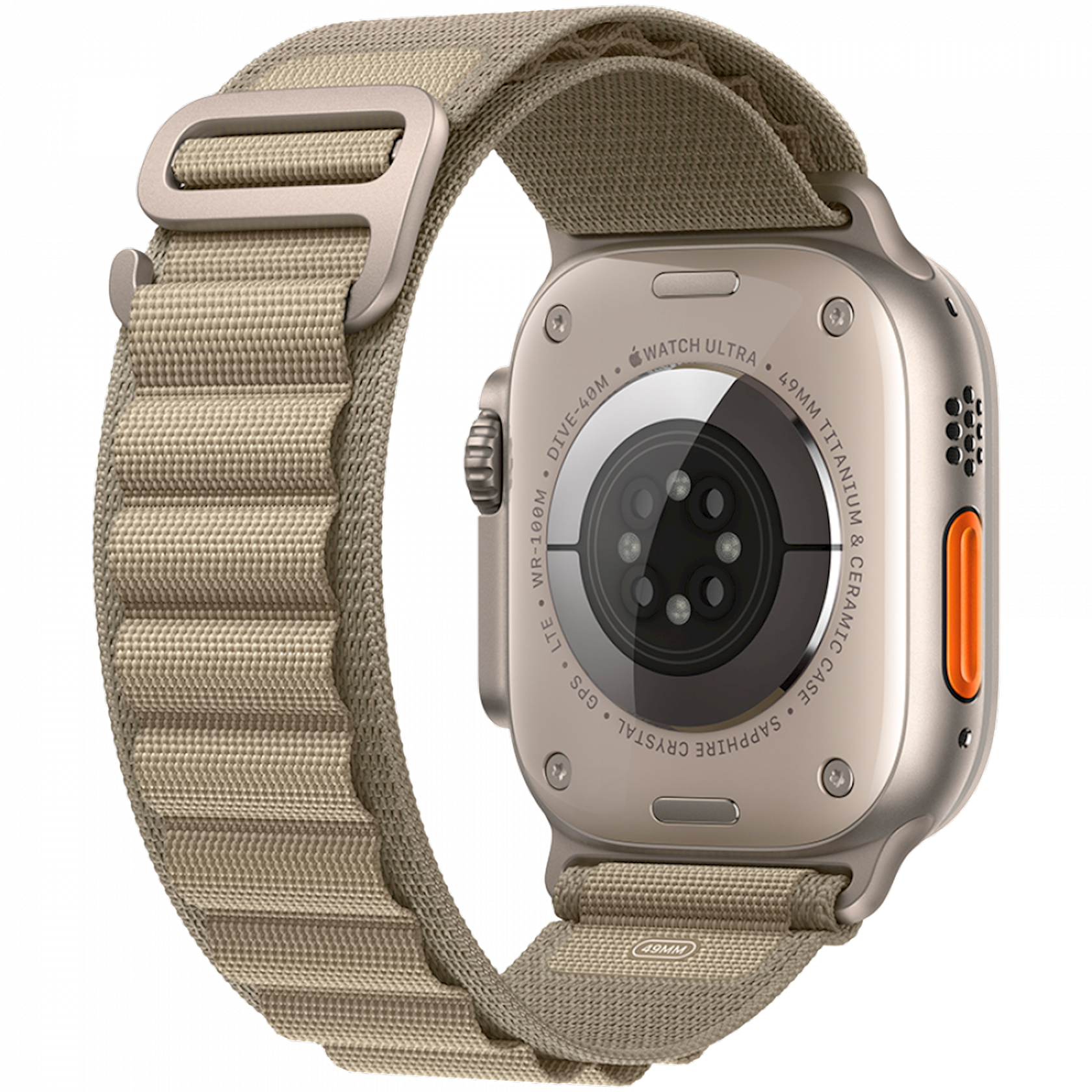 Ağıllı saat Apple Watch Ultra 2 GPS + Cellular 49mm Titanium Case with Olive Alpine Loop - Medium