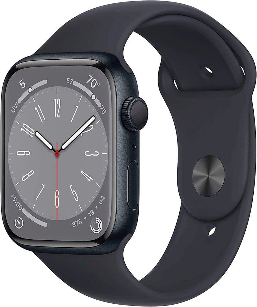 Ağıllı saat Apple Watch Series 8 GPS 45mm Midnight Aluminium Case with Midnight Sport Band (MNP13RB/