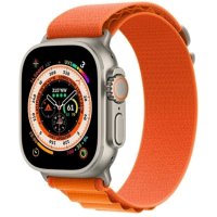 Ağıllı saat Apple Watch Ultra GPS + Cellular 49mm Titanium Case with Orange Alpine Loop - Medium