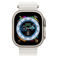 Ağıllı saat Apple Watch Ultra GPS + Cellular 49mm Titanium Case with White Ocean Band
